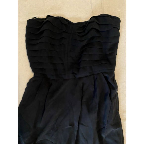 Sparkle & Fade Dark Dress Womens Size 0 Sleeveless Black Silky Sheath Dress - Picture 3 of 10